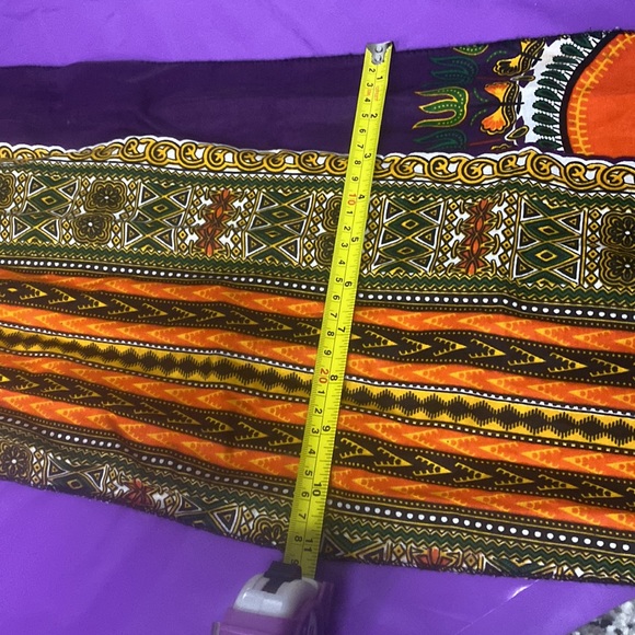 African Kente cloth maxi skirt & head wrap - Picture 6 of 9